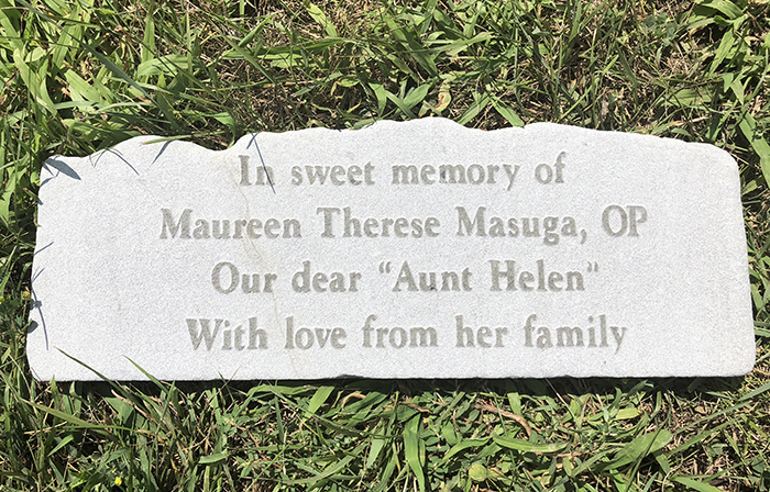 Large garden stone with enscription Large garden stone with enscription