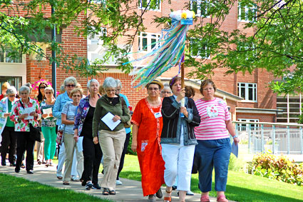 Associates in procession