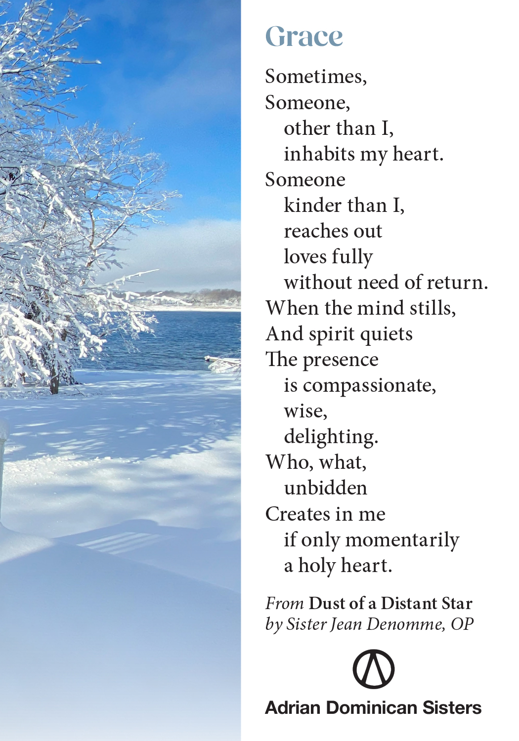 Poem "Grace" by Jean Denomme, OP Poem "Grace" by Jean Denomme, OP